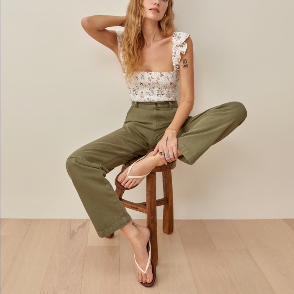 Reformation Blossom Thong Flat Sandal